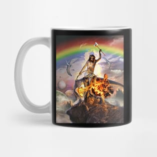 Jesus Riding A Dinosaur Mug